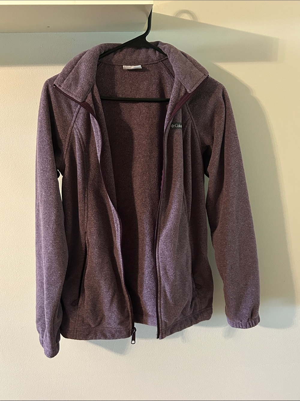 Columbia Women's Heathered Plum Full-Zip Fleece Jacket